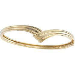 14K Yellow Gold Hinged Bangle Braceletyellow 