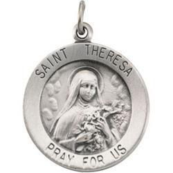 Sterling Silver St. Theresa Medalsterling 