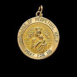 14K Yellow Gold Lady Of Perpetual Help Medalyellow 