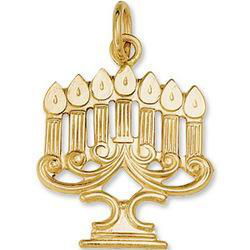 14K Yellow Gold Menorah Medalyellow 