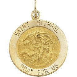Sterling Silver Round St. Michael Medalsterling 