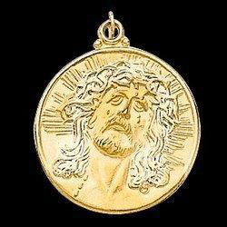 14K Yellow Gold Face Of Jesus (Ecce Homo) Pendantyellow 