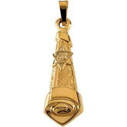 14K Two Tone Gold Mezuzah Pendanttwo 