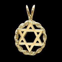14K White Gold Star Of David Pendantwhite 