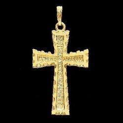 14K White Gold Cross Pendantwhite 