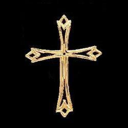 14K White Gold Cross Pendantwhite 
