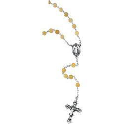 Sterling Silver Yellow Jade Rosarysterling 