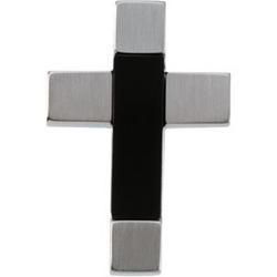 Stainless Steel Onyx Cross Pendantstainless 