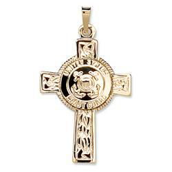 14K Two Tone Gold Us Army Cross Pendanttwo 