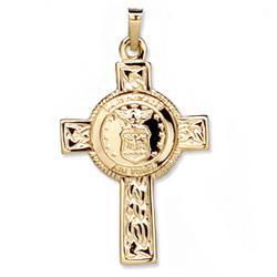 14K Yellow Gold Us Air Force Cross Pendantyellow 