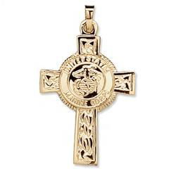 Sterling Silver US Marine Corps Cross Pendantsterling 
