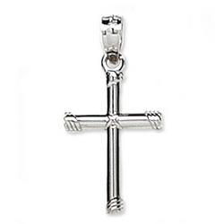 14K White Gold Bound Cross Pendantwhite 