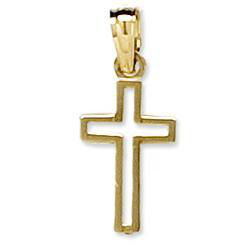 14K Yellow Gold Small Open Crossyellow 