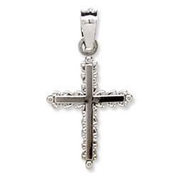 14K White Gold Ornate Crosswhite 