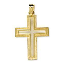 14K Yellow Gold Open Crossyellow 
