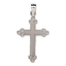 14K White Gold Greek Crosswhite 