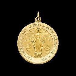 14K Yellow Gold Miraculous Medalyellow 