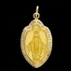 14K Yellow Gold Miraculous Medalyellow 