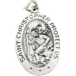 Sterling Silver St. Christopher Medalsterling 