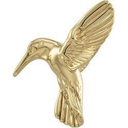 14K Yellow Gold Hummingbird Broochyellow 