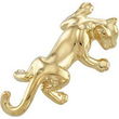 14K Yellow Gold Electroform Panther Brooch