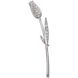 14K White Gold Diamond Broochwhite 