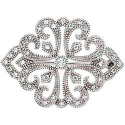 14K White Gold Diamond Broochwhite 