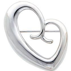 14K White Gold Mother's Love Broochwhite 