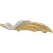 14K Two Tone Gold Brooch
