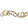 14K Two Tone Gold Brooch