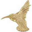 14K White Gold Hummingbird Brooch