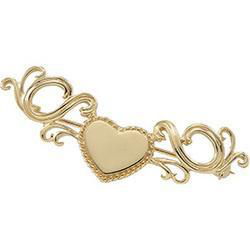 14K White Gold Heart Broochwhite 