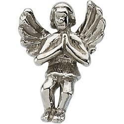 14K White Gold Praying Angel Lapel Pinwhite 