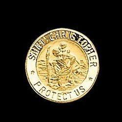 14K Yellow Gold St. Christopher Lapel Pinyellow 