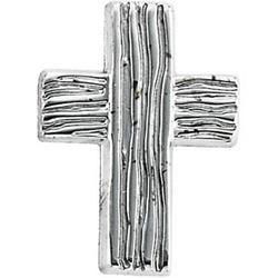 Sterling Silver Rugged Cross Lapel Pin With Boxsterling 