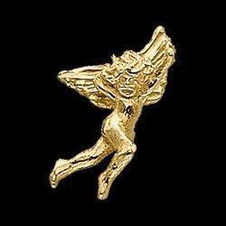 14K White Gold Dancing Angel Lapel Pinwhite 