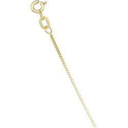 14K Yellow Gold Solid Box Chain - 7 inchesyellow 