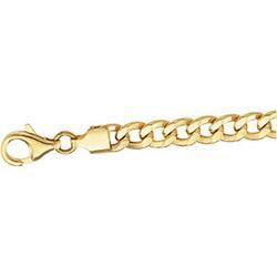 14K Yellow Gold Hollow Curb Bracelet - 7 inchesyellow 
