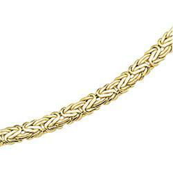 14K Yellow Gold Hollow Byzantine Chain - 7.25 inchesyellow 