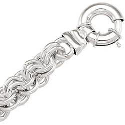 Sterling Silver Solid Double Cable Bracelet - 8 inchessterling 