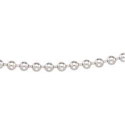 Sterling Silver Hollow Bead Chain - 7.25 inchessterling 