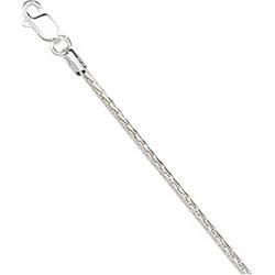 Sterling Silver Solid Diamond Cut Wheat Chain - 7 inchessterling 