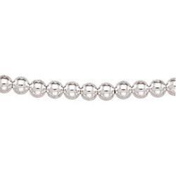 Sterling Silver Hollow Bead Chain - 7 inchessterling 
