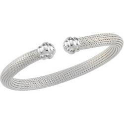 Sterling Silver Mesh Cuff Bracelet - 7.5 inchessterling 