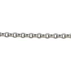 14K White Gold Oval Cable Chain - 8 incheswhite 