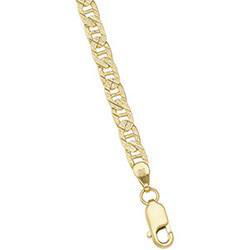 14K Yellow Gold Solid Flat Anchor Link Chain - 7 inchesyellow 