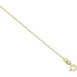14K Yellow Gold Solid Nugget Chain - 7 inchesyellow 