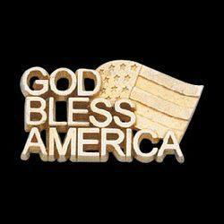 14K Yellow Gold God Bless America Lapel Pinyellow 