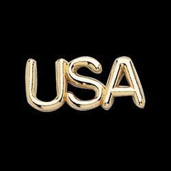 14K Yellow Gold USA Lapel Pinusa 