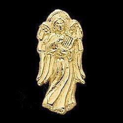 14K Yellow Gold Angel & Harp Lapel Pinyellow 